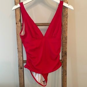 Joe Fresh One Piece Swimsuit Red Medium